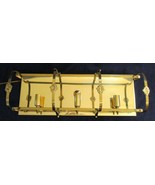 Vintage Brass Three Light Cage Floral Medallion Entryway 20&quot; Wall Light ... - $271.65 CAD