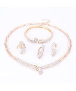 Wedding Bridal Crystal Jewelry Set For Women Party Fashion Choker Neckla... - £18.27 GBP