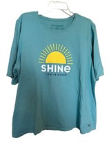 Life Is Good Womens T Shirt Tee 3XL Cotton Sunshine Short Sleeve Crusher... - $16.83