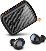 Wireless Earbuds Solar, 160hrs Playtime Hi-Fi Stereo Bluetooth 5.0 Headphones - £37.88 GBP