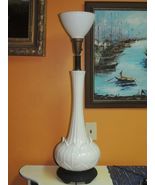 Table Lamp 37" Porcelain Lotus Blossom Chinese Style Chinoiserie Rococo c1950 - $6,579.97 MXN