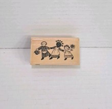 Vtg Stampendous Fun Stamps Country Dolls L03 Wood Mounted Rubber Stamp 1... - $12.16