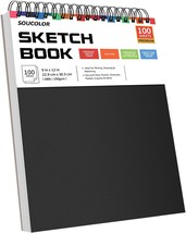 9&quot; x 12&quot; Sketch Book 1 Pack 100 Sheets Spiral Bound Art Sketchbook Acid Free 68l - £18.44 GBP