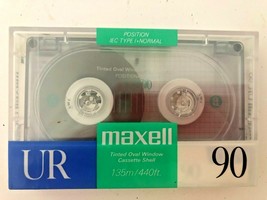 1x Maxell UR90 90 Minute Blank Audio Cassettes Tape New &amp; Sealed - £6.37 GBP