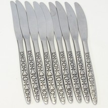 Monterey Bacchus Orleans Dinner Knives 8 1/2&quot; Stainless Lot of 9 - $29.39