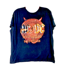 AC DC Rock or Bust World Tour 2015 Men&#39;s Black Tee Shirt Sz XL - £11.83 GBP