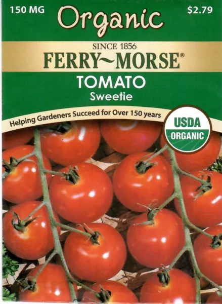 Tomato Sweetie Organic Vegetable Seeds Non-Gmo - Ferry Morse 12/24 Fresh Garden - $9.20