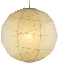 Plug In Pendant Light Fixture Vintage Hanging Rice Paper Shade Kitchen Lamp Bar - £47.47 GBP