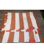 Set Of 4 OpalHouse Cotton Preppy Stripe Placemats. Orange/White. NWT. U - £19.46 GBP