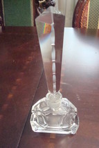 Crystal clear parfume bottle, 8 1/4&quot; - tall applicator - $34.65
