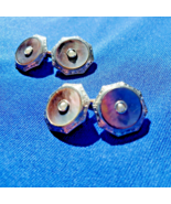 VINTAGE KREMENTZ ART DECO ENGRAVED PEARL CUFF LINKS OCTAGON DESIGN - $8,901.13 MXN
