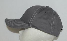 OC Sports BTP 100 Twill Cotton Cap Grey Visor Piping Accent White Adult image 3