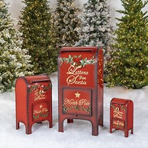 Zaer Ltd. Life-Size Christmas Outdoor Santa North Pole Mailbox Iron Commercial C - £452.97 GBP