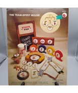Vintage Cross Stitch Patterns, Design Your Own Team Spirit Mouse, 1980 Mary - $7.85