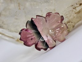 Natural Multi Tourmaline Carved Flower 4.65 Carats Gemstone Ring Pendant Design - £63.78 GBP