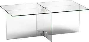 Coffee Table, One Size, Clear Glass, 16&quot; H X 42&quot; L X 24&quot; W - $271.99