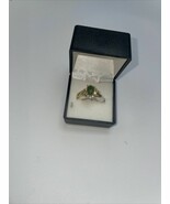 Jade Ring Gold Plated With Cubic Zirconia - $501.54 MXN