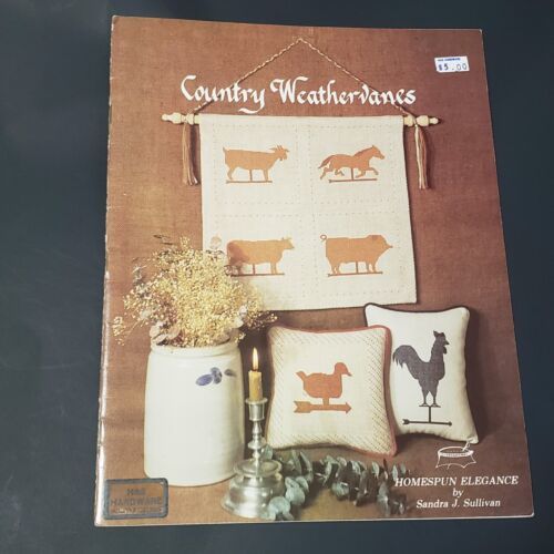 Country Weathervanes Cross Stitch Pattern Book Homespun Elegance Sandra Sullivan - $3.71