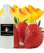 Strawberry Peaches Scented Body Wash/Shower Gel/Bubble Bath/Liquid Soap - £10.20 GBP+