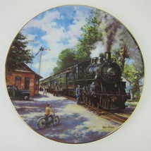 Collectible Plate Train Locomotive The Morning Local Ted Xaras 8.5&quot; Vintage - £23.97 GBP