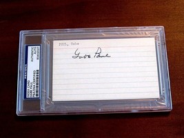 GABE PAUL NEW YORK YANKEES GENERAL MANAGER SIGNED AUTO VINTAGE INDEX PSA... - $148.49