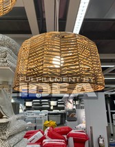 Brand New IKEA KAPPELAND Rattan Pendant Lamp Shade 905.145.14 - $93.99