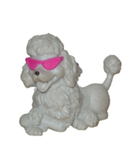 2009 Mattel Barbie White Poodle Pet Glam Pink Sunglasses Dog - $190.64 MXN