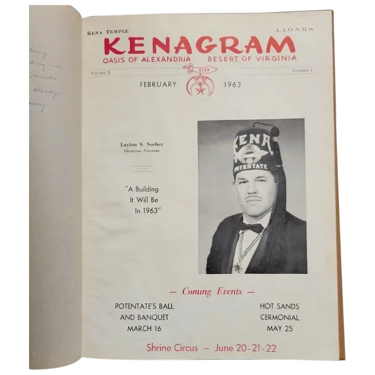 1963  Kena Shrine Bound Newsletters Arlington Virginia - £54.29 GBP