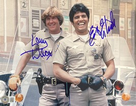 Erik Estrada Larry Wilcox Signed 8x10 CHIPS Laughing Photo BAS ITP - £76.32 GBP