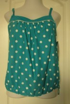 Beach House Blue Polka-dot Tankini Top Blueprint Size 12 - £15.60 GBP