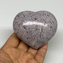 0.58 lbs, 2.7&quot;x3&quot;x1.6&quot; Ocean Jasper Heart Polished Healing Crystal, B30895 - £17.31 GBP