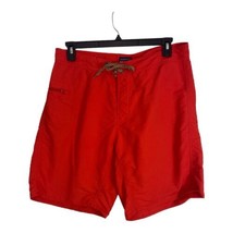 Patagonia Mens Shorts Adult Size 35 Red Tie Waist Pockets 10&quot; Inseam Nylon - £26.46 GBP