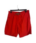 Patagonia Mens Shorts Adult Size 35 Red Tie Waist Pockets 10&quot; Inseam Nylon - £26.55 GBP