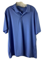 Lands End Mens Blue Short Sleeve Polo Size XL 100% Polyester Golf - £13.53 GBP