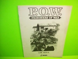 POW Prisoners Of War Original 1988 Video Arcade Game Installation Service Manual - £16.83 GBP