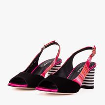 The Spectrum Multicolor Block Heel Leather Women Slingback Sandal image 2