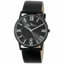 NEW Lucien Piccard LP-10608-01 Unisex Moiry Roman Numerals Black Classy Watch - $52.42