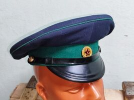 Old Russian Soviet Military Guard Visor Peaked Cap Badge Uniform Size 56... - $39.59