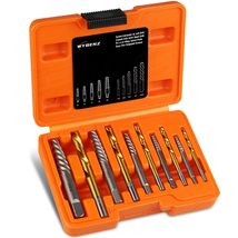 10Pcs Screw Extractor and Left Hand Drill Bits Set, Bolt Remover Reverse... - $14.99