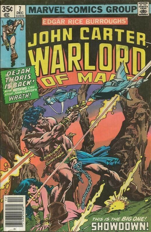 Primary image for John Carter Warlord of Mars #7 ORIGINAL Vintage 1977 Marvel Comics