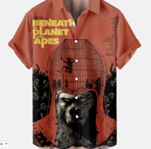 Classic Movie Planet of The Apes 3D Print Unisex Button Up Retro HAWAIIA... - £8.17 GBP+