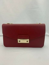 NWT Furla Julia Saffiano Leather Pochette Bag Crossbody Shoulder Ruby - £185.16 GBP