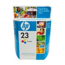 Sealed HP 23 Tri-Color Genuine Inkjet Printer Print Ink Cartridge Exp Ju... - £6.66 GBP