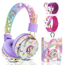 Unicorn Headphones For Girls Kids For School, Kids Bluetooth Headphones With Mic - £28.39 GBP