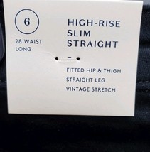 Women's 6/28 Long Black High-Rise Slim Straight Ankle Jeans Universal Thread image 4