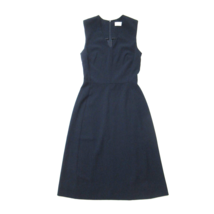 NWT MM. Lafleur Annie in Galaxy Blue V-neck Stretch Crepe Fit &amp; Flare Dress 0P - £56.05 GBP