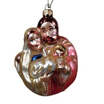 Nativity Holy Family Christmas Blown Glass Christmas Ornaments Baby Jesus - $17.95