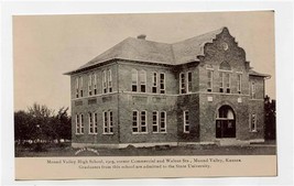High School 1905 Mound Valley Kansas Real Photo Postcard Blank Back  - $17.82
