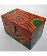 Tibetan Buddhist Tiger Painting Wooden Box 8&quot; -Made in Nepal - $39.99