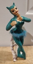 Rare!  Vintage Green She Devil Ballerina Ceramic Figurine Japan - £244.21 GBP